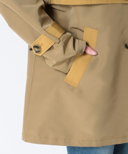 Three Four Time（ｽﾘｰﾌｫｰﾀｲﾑ）の「バイカラーショートトレンチコート（トレンチコート・レディース・ベージュ・FREE）」の21枚目の写真