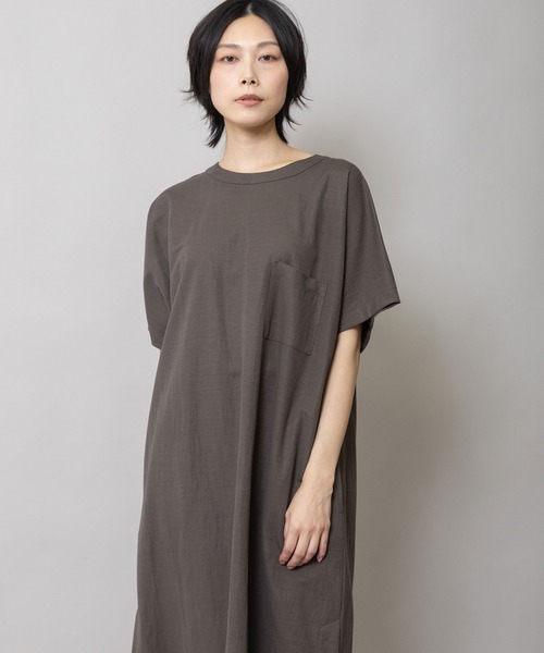 Munich(ミューニック)の「ドライタッチスムースサイドベントTシャツワンピース(ワンピース・レディース・ブラウン/ブラック/ブルーグレー・FREE)」の9枚目の写真