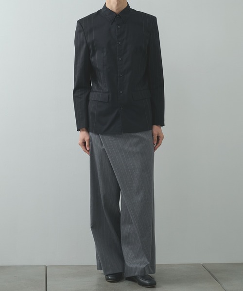 TAAKK（ターク）の「【TAAKK/ターク】Shirt Jacket（テーラードジャケット・メンズ・グレー/ブラック・2/3）」の12枚目の写真