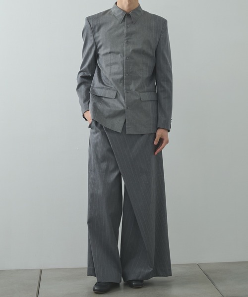 TAAKK（ターク）の「【TAAKK/ターク】Shirt Jacket（テーラードジャケット・メンズ・グレー/ブラック・2/3）」の4枚目の写真