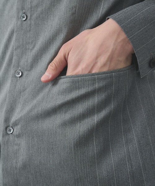 TAAKK（ターク）の「【TAAKK/ターク】Shirt Jacket（テーラードジャケット・メンズ・グレー/ブラック・2/3）」の8枚目の写真