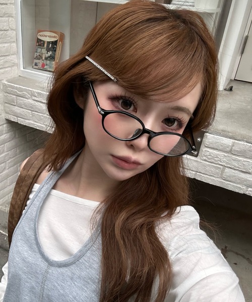 RAY CASSIN(レイカズン)の「オーバルメガネ(メガネ・レディース・ダークブラウン/ブラック・FREE)」の1枚目の写真