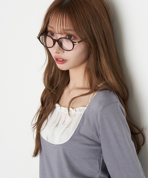 RAY CASSIN(レイカズン)の「オーバルメガネ(メガネ・レディース・ダークブラウン/ブラック・FREE)」の7枚目の写真
