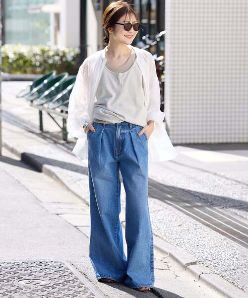 SLOBE IENA(スローブイエナ)の「《追加》ラミースキッパーシャツ(シャツ/ブラウス・レディース・ホワイト/ピンク/ブラック/サックスブルー・FREE)」の8枚目の写真