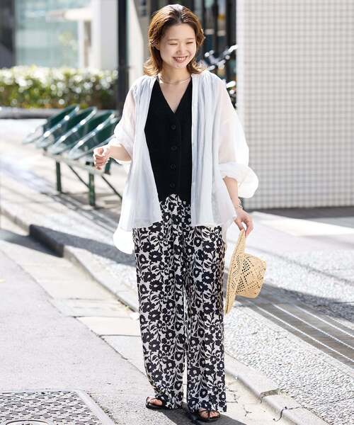 SLOBE IENA(スローブイエナ)の「《追加》ラミースキッパーシャツ(シャツ/ブラウス・レディース・ホワイト/ピンク/ブラック/サックスブルー・FREE)」の21枚目の写真