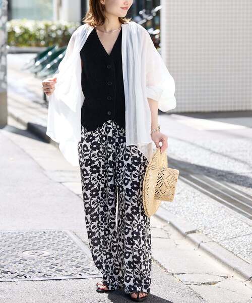 SLOBE IENA(スローブイエナ)の「《追加》ラミースキッパーシャツ(シャツ/ブラウス・レディース・ホワイト/ピンク/ブラック/サックスブルー・FREE)」の22枚目の写真