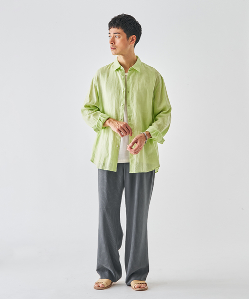 EDIFICE（エディフィス）の「ストライプ サイド アジャスト ワイド パンツ（その他パンツ・メンズ・ブラック/チャコールグレー・SMALL/MEDIUM/LARGE）」の11枚目の写真