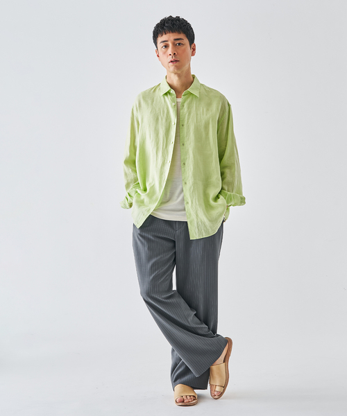 EDIFICE（エディフィス）の「ストライプ サイド アジャスト ワイド パンツ（その他パンツ・メンズ・ブラック/チャコールグレー・SMALL/MEDIUM/LARGE）」の12枚目の写真