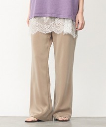 abahouse mavie | 【大人のリラックス】セミフレアサテン イージーパンツ(その他パンツ)