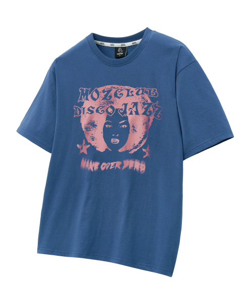 MOZMOZ(モズモズ)の「ディスコガール オーバーサイズ 半袖Tシャツ ブルー(Tシャツ/カットソー・レディース・その他・1/2/3)」の1枚目の写真