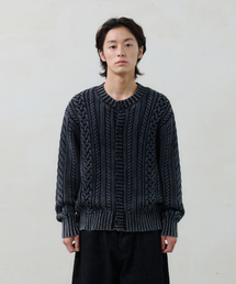 faded cable knit (black)
