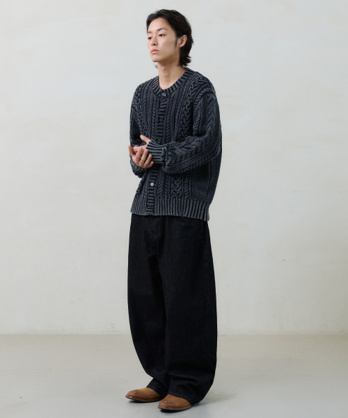 NOUN(ノウン)の「faded cable knit (black)(カーディガン/ボレロ・メンズ・その他・1/2)」の7枚目の写真
