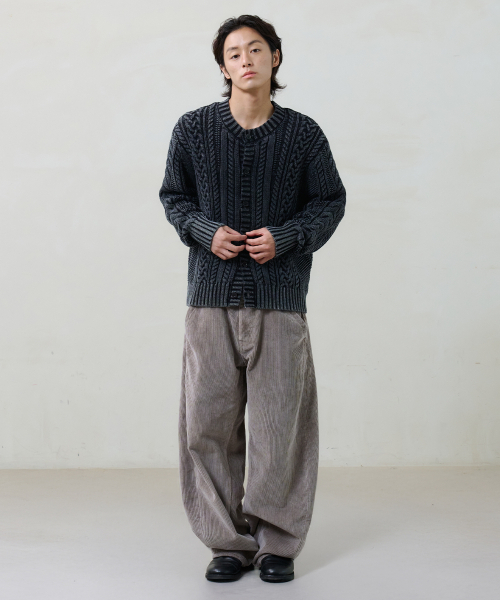NOUN(ノウン)の「faded cable knit (black)(カーディガン/ボレロ・メンズ・その他・1/2)」の3枚目の写真