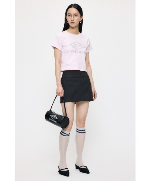 MOUSSY(マウジー)の「U/M RHINESTONE FIT Tシャツ(Tシャツ/カットソー・レディース・ミント/ネイビー/ライトピンク/オフホワイト・1/2)」の7枚目の写真