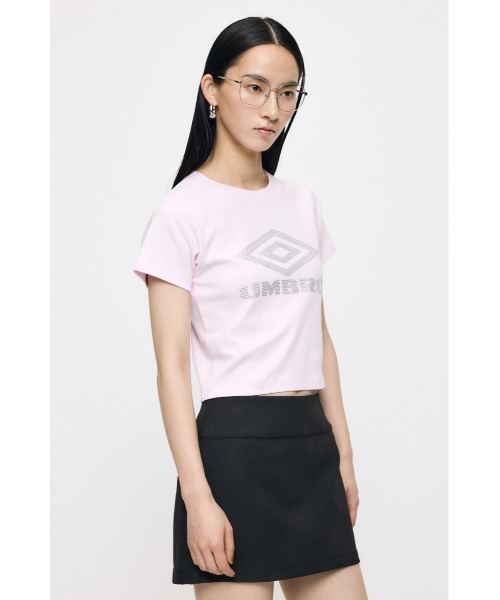 MOUSSY U/M RHINESTONE FIT TEE 白 MOUSSY | U/M RHINESTONE FIT TEE (Tシャツ・カットソー(半袖) ) |SHEL