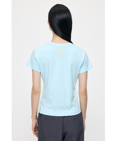 MOUSSY(マウジー)の「U/M RHINESTONE FIT Tシャツ(Tシャツ/カットソー・レディース・ミント/ネイビー/ライトピンク/オフホワイト・1/2)」の21枚目の写真