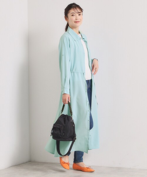 ITS'DEMO（イッツデモ）の「【UVケア／接触冷感／吸水速乾】ロールアップ袖ワンピース（ワンピース・レディース・ライトブルー/ブラウン系/ネイビー/ナチュラル・00）」の16枚目の写真