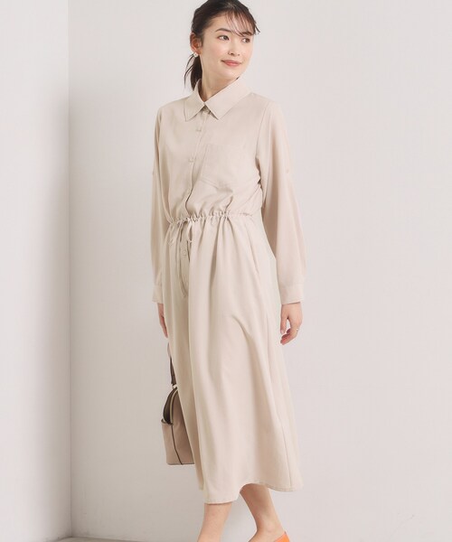 ITS'DEMO（イッツデモ）の「【UVケア／接触冷感／吸水速乾】ロールアップ袖ワンピース（ワンピース・レディース・ライトブルー/ブラウン系/ネイビー/ナチュラル・00）」の19枚目の写真