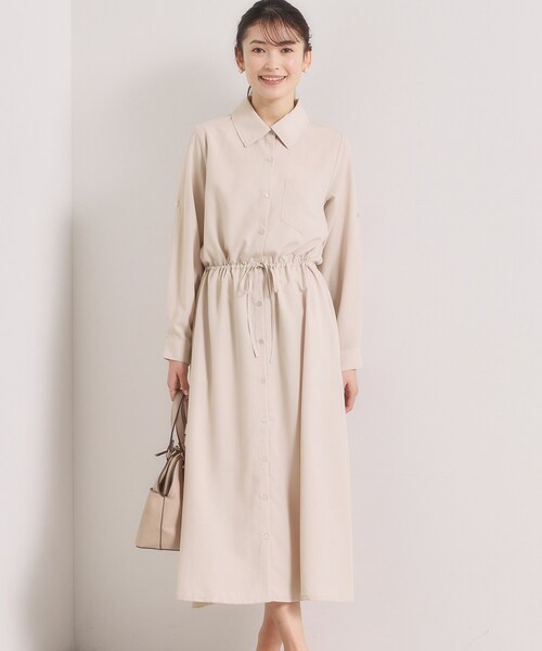 ITS'DEMO（イッツデモ）の「【UVケア／接触冷感／吸水速乾】ロールアップ袖ワンピース（ワンピース・レディース・ライトブルー/ブラウン系/ネイビー/ナチュラル・00）」の20枚目の写真