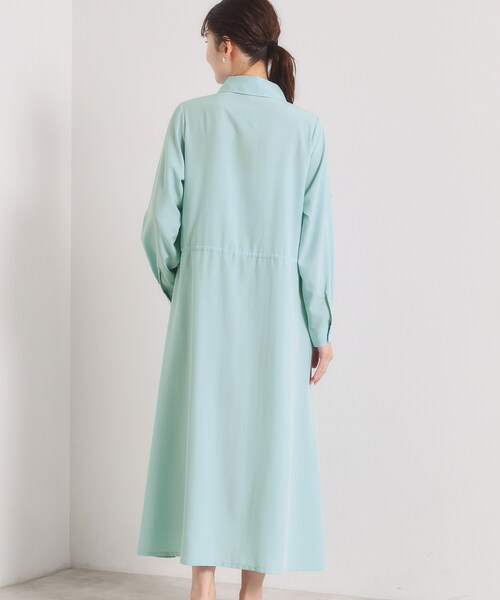 ITS'DEMO（イッツデモ）の「【UVケア／接触冷感／吸水速乾】ロールアップ袖ワンピース（ワンピース・レディース・ライトブルー/ブラウン系/ネイビー/ナチュラル・00）」の5枚目の写真