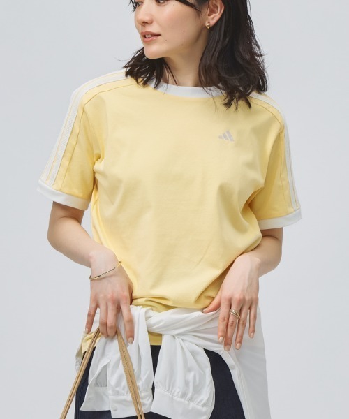 adidas(アディダス)の「【別注】アディダス adidas W SS TEE AP 限定コラボ(Tシャツ/カットソー・レディース・ダークグレー/ブルー/オフホワイト/オレンジ・S/M/L/XL)」の4枚目の写真