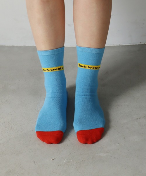 KIVISDOU(キビスドウ)の「【2足組】プロレスはみ出し刺繍 ショートソックス(ソックス/靴下・レディース・A・S)」の7枚目の写真