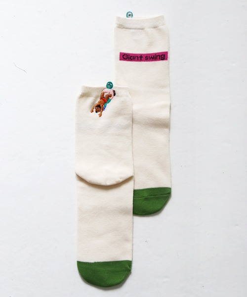 KIVISDOU(キビスドウ)の「【2足組】プロレスはみ出し刺繍 ショートソックス(ソックス/靴下・レディース・A・S)」の10枚目の写真