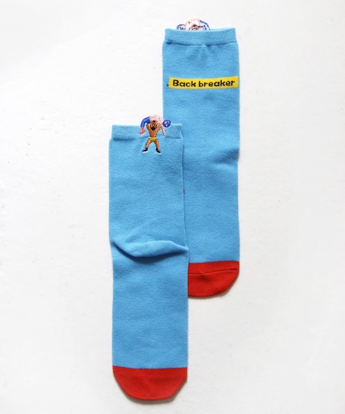KIVISDOU(キビスドウ)の「【2足組】プロレスはみ出し刺繍 ショートソックス(ソックス/靴下・レディース・A・S)」の12枚目の写真