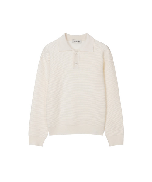 MINDBRIDGE（マインドブリッジ）の「[COUTURE] クロシェカラーセミオーバーフィットニット - 2カラー MYKT6170（ニット/セーター・メンズ・ブラウン/アイボリー・95/100/110/105）」の2枚目の写真