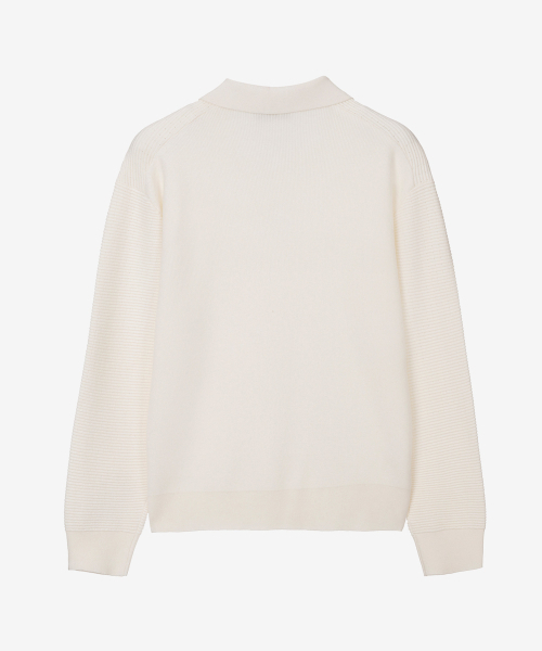 MINDBRIDGE（マインドブリッジ）の「[COUTURE] クロシェカラーセミオーバーフィットニット - 2カラー MYKT6170（ニット/セーター・メンズ・ブラウン/アイボリー・95/100/110/105）」の4枚目の写真