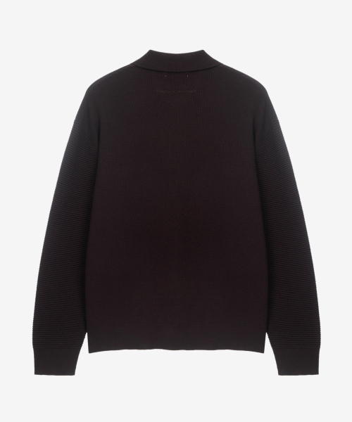 MINDBRIDGE（マインドブリッジ）の「[COUTURE] クロシェカラーセミオーバーフィットニット - 2カラー MYKT6170（ニット/セーター・メンズ・ブラウン/アイボリー・95/100/110/105）」の6枚目の写真