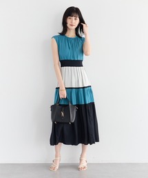 YECCA VECCA | マルチカラーシャーリングワンピース(ワンピース)