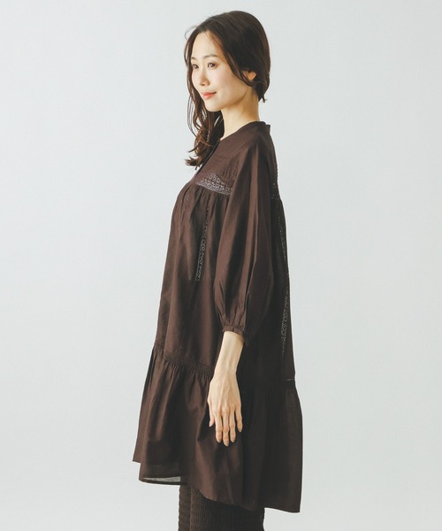 GLOBAL WORK(グローバルワーク)の「meets India/レースチュニック/601320(その他トップス・レディース・ブラウン/オフホワイト/ブラック・LARGE/MEDIUM)」の17枚目の写真