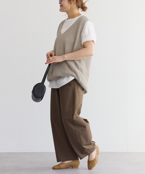 PUAL CE CIN(ピュアルセシン)の「接触冷感・抗菌カットソーカーブシルエットパンツ(スウェットパンツ・レディース・ブラウン/ブラック/オートミール・MEDIUM/LARGE)」の19枚目の写真