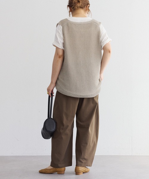 PUAL CE CIN(ピュアルセシン)の「接触冷感・抗菌カットソーカーブシルエットパンツ(スウェットパンツ・レディース・ブラウン/ブラック/オートミール・MEDIUM/LARGE)」の20枚目の写真