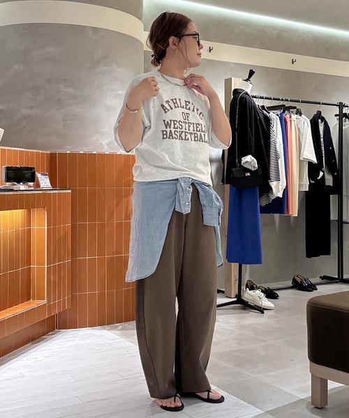 PUAL CE CIN(ピュアルセシン)の「接触冷感・抗菌カットソーカーブシルエットパンツ(スウェットパンツ・レディース・ブラウン/ブラック/オートミール・MEDIUM/LARGE)」の14枚目の写真