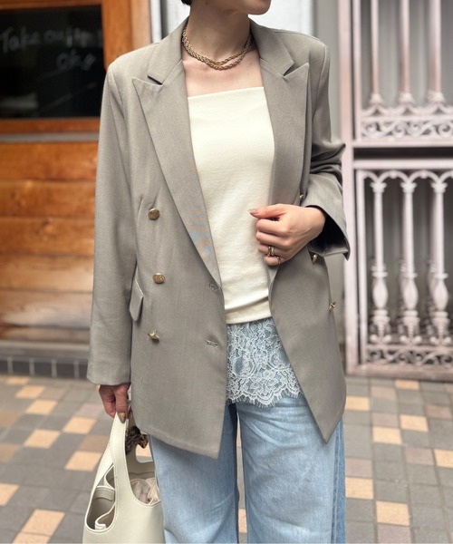 LARUTA（ラルータ）の「【LARUTA】［Azusa企画］カップ付きレースレイヤードキャミ（キャミソール・レディース・ブラック/オフホワイト/アイボリー・FREE）」の16枚目の写真