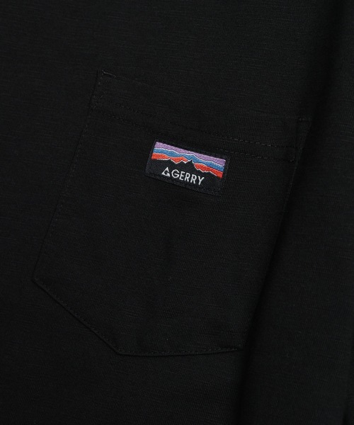 GERRY(ジェリー)の「GERRY (ジェリー) Tシャツ 半袖 胸ポケット ブランドロゴ スラブ生地 天竺生地 クルーネック カットソー GE26SU13(Tシャツ/カットソー・メンズ・ブラック/アイボリー/ブラウン・LL/L/M)」の5枚目の写真