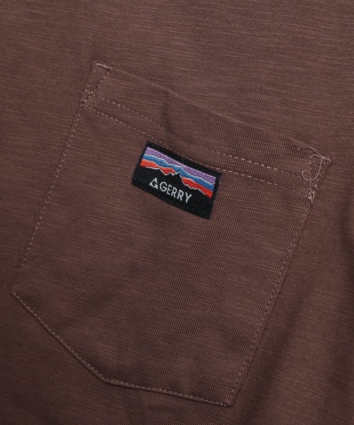 GERRY(ジェリー)の「GERRY (ジェリー) Tシャツ 半袖 胸ポケット ブランドロゴ スラブ生地 天竺生地 クルーネック カットソー GE26SU13(Tシャツ/カットソー・メンズ・ブラック/アイボリー/ブラウン・LL/L/M)」の7枚目の写真