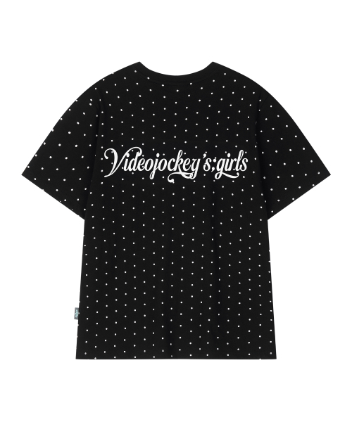 Video Jockey（ビデオジョッキー）の「スタベリードットTシャツ[ブラック]（Tシャツ/カットソー・レディース・ブラック・X-SMALL/MEDIUM）」の2枚目の写真