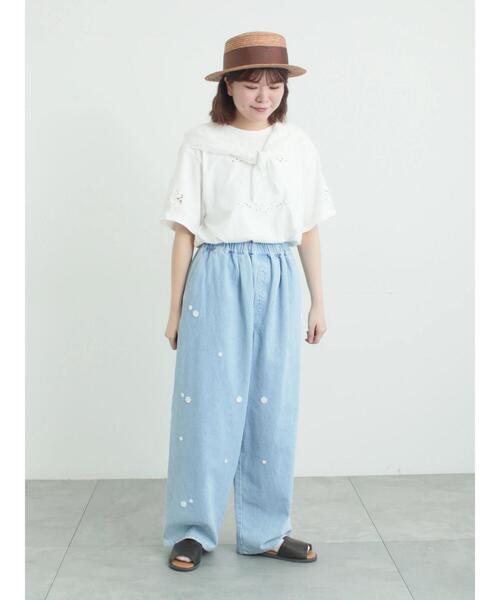 セール】3Dレースモチーフ付きパンツ（その他パンツ）｜Samansa Mos2