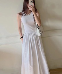 YUGA_YGMC　　Korean-style　　Pleated flared dress