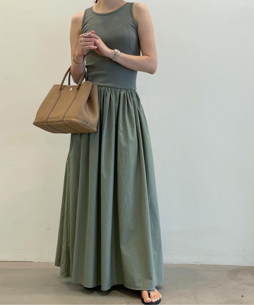 FREE STYLISTS(フリー スタイリスト)の「YUGA_YGMC Korean-style Pleated flared dress(ワンピース・レディース・ホワイト/ブラック/カーキ/ライトブルー・FREE)」の3枚目の写真