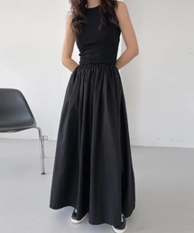 YUGA_YGMC　　Korean-style　　Pleated flared dress