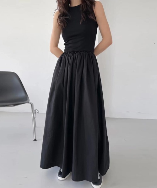 FREE STYLISTS(フリー スタイリスト)の「YUGA_YGMC Korean-style Pleated flared dress(ワンピース・レディース・ホワイト/ブラック/カーキ/ライトブルー・FREE)」の12枚目の写真