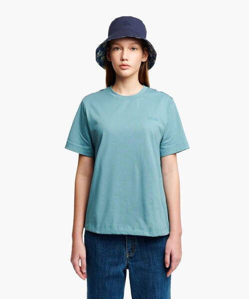 AIGLE（エーグル）の「【LIBERTY】 背面バックフラワープリントオーガニックコットン半袖Tシャツ（Tシャツ/カットソー・レディース・ピンク/モスグリーン/ブルー・S/M/L）」の5枚目の写真