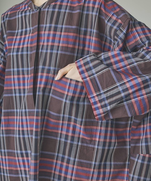 Curensology（カレンソロジー）の「Curensology(カレンソロジー)/コットンチェックビッグシャツ（シャツ/ブラウス・レディース・レッド・FREE）」の11枚目の写真