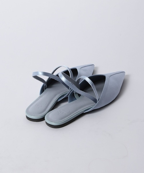 eL（エル）の「【eL】Satin Flat Mules/670003（サンダル・レディース・ブルー系その他/ブラック・MEDIUM/LARGE）」の7枚目の写真