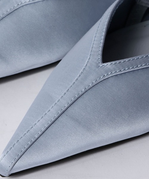 eL（エル）の「【eL】Satin Flat Mules/670003（サンダル・レディース・ブルー系その他/ブラック・MEDIUM/LARGE）」の8枚目の写真