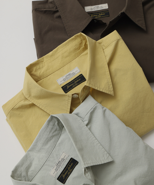JOURNAL STANDARD relume(ジャーナルスタンダード レリューム)の「JAMES FABRIC / ジェームスファブリック コットンブロード 半袖シャツ(シャツ/ブラウス・メンズ・ライトグレー/ブラウン/イエロー・LARGE/MEDIUM)」の5枚目の写真